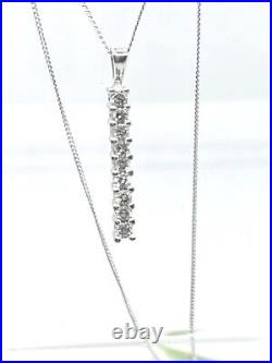0.33ct Diamond Pendant Necklace, 9ct Gold. 45cm Chain. Stamped 9ct 0.33ct DIA