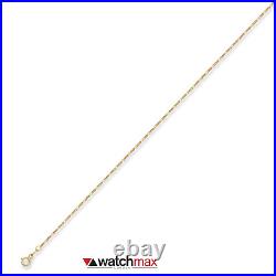 1.3mm 9ct Classic Figaro Gold Chain 9 Carat Italian Gold Necklace For women
