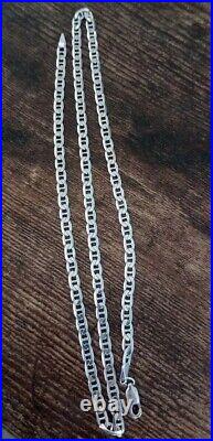 10.3gs 9ct White Gold Anchor Link Chain 18 Inches 1