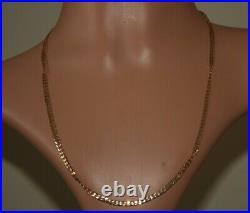 100% Genuine 9k Solid Yellow Gold Curb Link Fine Necklace Chain 55cm