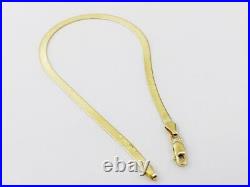 14K 7 3mm Solid Yellow Gold Ladies High Polish Herringbone Bracelet