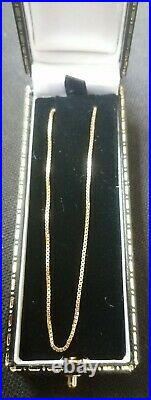 14ct Yellow Gold Necklace Italy 16 Inch 585 Display Box Not Scrap