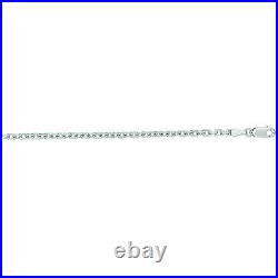 14k White Gold Cable Link Pendant Chain/Necklace 20 1 mm WCAB030