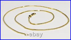 14k Yellow Gold 16 MILANO Snake Pendant Chain Necklace 1.8 gram 1.1 MM