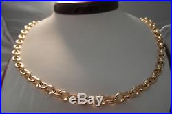 159F VINTAGE GENTS 9CT GOLD SOLID 1 TROY OUNCE 19 INCH BELCHER CHAIN