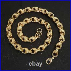 15mm Gold 9ct GF 3D Tulip Chain Super Heavy Gift Men Gents Women Chunky Filled