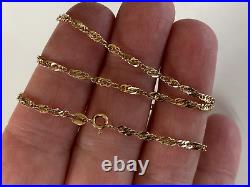 16,5 Inches Long 9ct Gold Chain Necklace Fancy Link