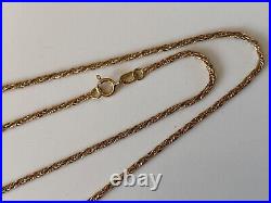 17.5 INCHES LONG 9CT GOLD CHAIN NECKLACE FANCY LINK 3.2 grammes