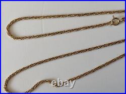 17.5 INCHES LONG 9CT GOLD CHAIN NECKLACE FANCY LINK 3.2 grammes