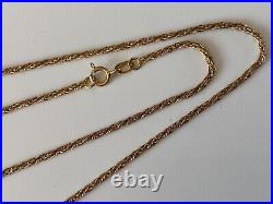 17.5 INCHES LONG 9CT GOLD CHAIN NECKLACE FANCY LINK 3.2 grammes