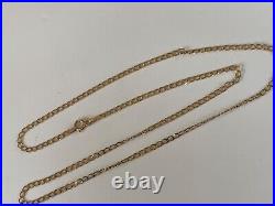 18 9CT Gold Chain Necklace flat curb type 2mm wide weighs lightweight 2.2 GARM