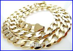 18 Heavy 9ct Solid Gold Curb Link Chain (39.14g)Hallmarked Necklace 9k 375