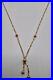 18 Lariat 9ct Necklace Balls Yellow Gold Twist Chain Italian 375 9kt Vintage