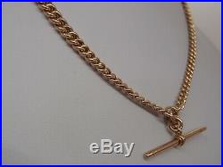18in HEAVY VICTORIAN EDWARDIAN STYLE 9ct GOLD DOUBLE ALBERT T BAR NECKLACE 40.8g