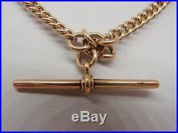 18in HEAVY VICTORIAN EDWARDIAN STYLE 9ct GOLD DOUBLE ALBERT T BAR NECKLACE 40.8g