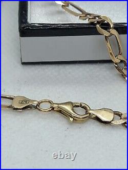 19 9ct Gold 3x1 Figaro Chain 11 Grams 11mm Lobster Clasp Boxed