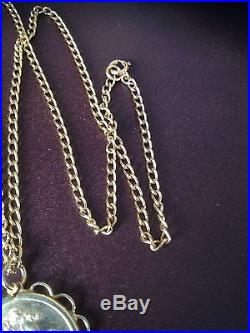 1925 Mounted Full Sovereign Pendant On 9ct Gold 18 Necklace Chain