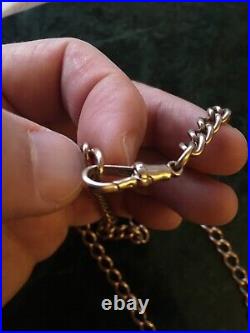 19th C Victorian / Edwardian Antique 9ct Gold Albert Watch Chain 50cm Necklace
