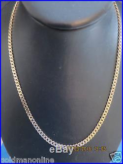 20 HEAVY CLOSE CURB LINK SOLID 9CT GOLD CHAIN FULL UK HALLMARK