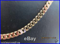 20 HEAVY CLOSE CURB LINK SOLID 9CT GOLD CHAIN FULL UK HALLMARK