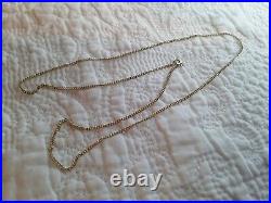 20 Inch Solid 9ct Gold Necklace Curb Chain Stamped 375 Perfect For A Pendant