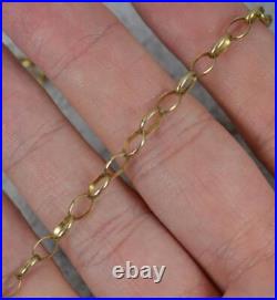 20 Long Solid 9 Carat Yellow Gold Belcher Link Necklace Chain