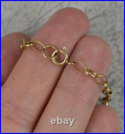20 Long Solid 9 Carat Yellow Gold Belcher Link Necklace Chain