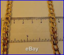 20 Solid 9ct Gold CURB Chain Necklace 20gr Hm RRP £1000 6mm links cx94