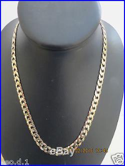 20VERY HEAVY CURB LINK SOLID 9CT GOLD CHAIN FULL UK HALLMARK