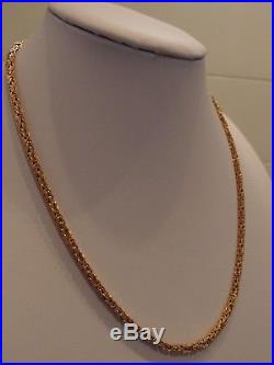 20inches HEAVY 375 HALLMARKED QUALITY STUNNING BYZANTINE 9ct GOLD NECKLACE 24.8g