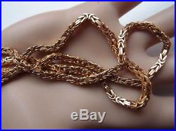 20inches HEAVY 375 HALLMARKED QUALITY STUNNING BYZANTINE 9ct GOLD NECKLACE 24.8g