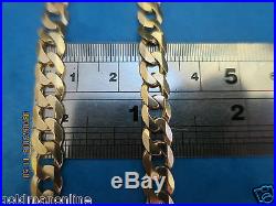 21 HEAVY NOT HOLLOW CURB LINK CHAIN in SOLID 9CT GOLD FULL UK HALLMARK