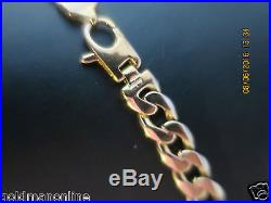 21 VERY HEAVY CURB LINK CHAIN in SOLID 9CT GOLD FULL UK HALLMARK
