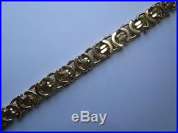 22 8.5mm thick 9ct Gold Byzantine Chain 92g