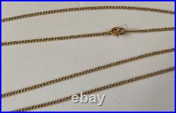 22 9CT Gold Chain Necklace flat curb type weighs lightweight fine Link 2. 1 grm