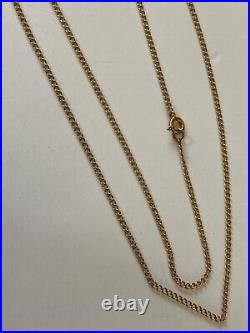 22 9CT Gold Chain Necklace flat curb type weighs lightweight fine Link 2. 1 grm