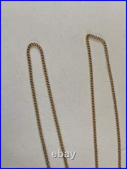 22 9CT Gold Chain Necklace flat curb type weighs lightweight fine Link 2. 1 grm