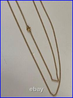 22 9CT Gold Chain Necklace flat curb type weighs lightweight fine Link 2. 1 grm