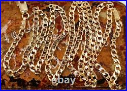 22 9ct solid gold curb chain necklace 22 inches fully UK hallmarked