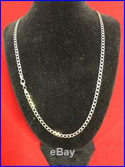 22 Inch 9ct Gold Solid Curb Chain Over 16.7gs Not Scrap Gift Idea For Him
