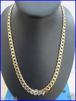 22SERIOUSLY HEAVY CURB LINK SOLID 9CT GOLD CHAIN FULL UK HALLMARK