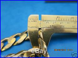 22seriously Heavy Very Big Curb Link Solid 9ct Gold Chain Full Uk Hallmark