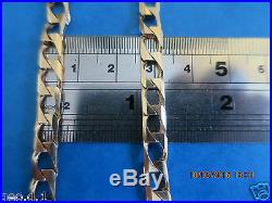 22VERY HEAVY SQUARE CURB LINK SOLID 9CT GOLD CHAIN FULL UK HALLMARK