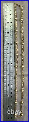 23 Fancy Bead & Twist Link 9 ct Gold Chain Necklace Albertina Style