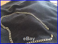 23Heavy solid 9ct gold curb chain necklace 1oz