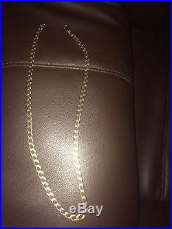 23Heavy solid 9ct gold curb chain necklace 1oz