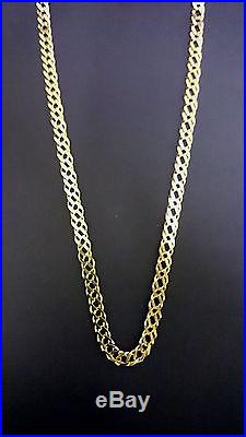 24 9ct Gold Double Curb Link Chain 3831