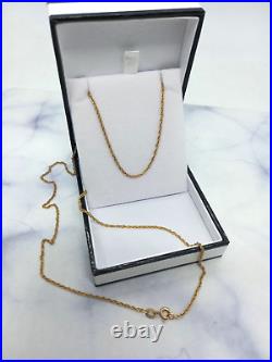 24 9ct Gold POW Chain 3.2 Grams 5mm Bolt ring Clasp Value £240 Boxed