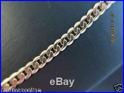 24 HEAVY not hollow CURB LINK CHAIN in SOLID 9CT GOLD FULL UK HALLMARK