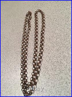 24inch Hall marked 9ct Gold Belcher Chain/necklace 19.4grams Scrap Or Wear